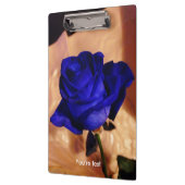 Aangepast, uniek en elegant blauw roos klembord (Links)