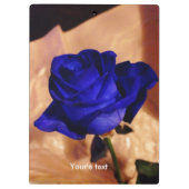 Aangepast, uniek en elegant blauw roos klembord (Achterkant)