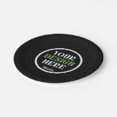 Aangepast, uniek, slank en minimalistisch papieren bordje (Gekanteld)