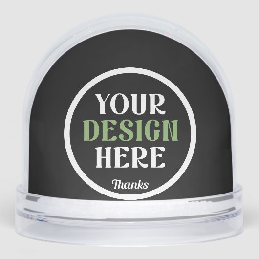 Aangepast, uniek, slank en minimalistisch sneeuwbol (Voorkant)