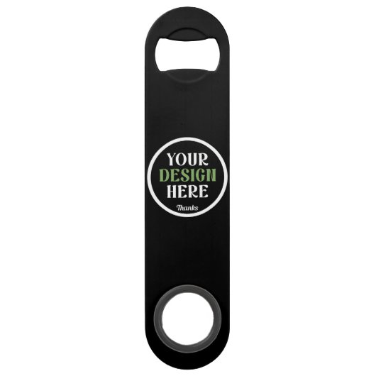 Aangepast, uniek, slank en minimalistisch speed flessenopener (Voorkant)