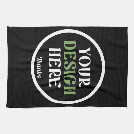 Aangepast, uniek, slank en minimalistisch theedoek (Horizontaal)