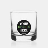 Aangepast, uniek, slank en minimalistisch whisky glas (Voorkant)