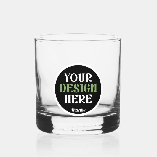 Aangepast, uniek, slank en minimalistisch whisky glas (Voorkant)