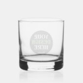 Aangepast, uniek, slank en minimalistisch whisky glas (Achterkant)