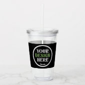 aangepast, uniek, strak & minimalistisch acryl drinkbeker (Voorkant)