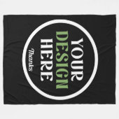 aangepast, uniek, strak & minimalistisch fleece deken (Voorkant (Horizontaal))