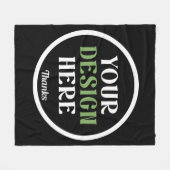 aangepast, uniek, strak & minimalistisch fleece deken (Voorkant (Horizontaal))