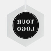 aangepast, uniek, strak & minimalistisch glas ornament (Achterkant)