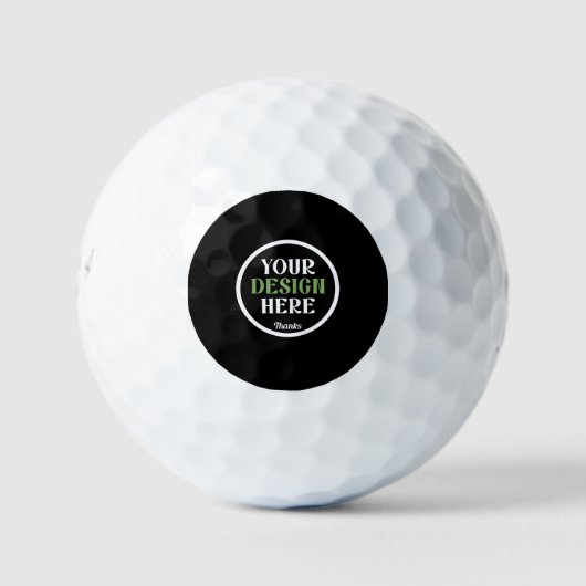 aangepast, uniek, strak & minimalistisch golfballen (Voorkant)