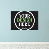aangepast, uniek, strak & minimalistisch hershey®' canvas afdruk (Insitu (Houten vloer))