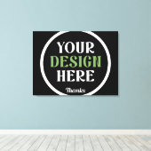 aangepast, uniek, strak & minimalistisch hershey®' canvas afdruk (Insitu (Houten vloer))