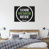 aangepast, uniek, strak & minimalistisch hershey®' canvas afdruk (Insitu (Slaapkamer))