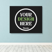 aangepast, uniek, strak & minimalistisch hershey®' canvas afdruk (Insitu (Houten vloer))