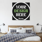 aangepast, uniek, strak & minimalistisch hershey®' canvas afdruk (Insitu (Slaapkamer))