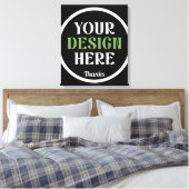 aangepast, uniek, strak & minimalistisch hershey®' canvas afdruk (Insitu (Slaapkamer))