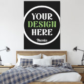 aangepast, uniek, strak & minimalistisch hershey®' canvas afdruk (Insitu (Slaapkamer))