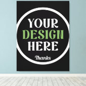 aangepast, uniek, strak & minimalistisch hershey®' canvas afdruk (Insitu (Houten vloer))