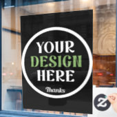 aangepast, uniek, strak & minimalistisch hershey®' raamsticker (Cafe Raam)