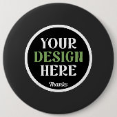 aangepast, uniek, strak & minimalistisch hershey®' ronde button 6,0 cm (Voorkant)