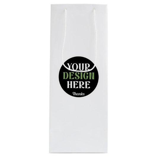 aangepast, uniek, strak & minimalistisch hershey®' wijn cadeautas (Voorkant)