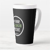 aangepast, uniek, strak & minimalistisch latte mok (Rechterhoek)