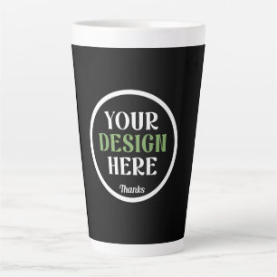 aangepast, uniek, strak & minimalistisch latte mok