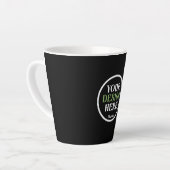aangepast, uniek, strak & minimalistisch latte mok (Linkerhoek)
