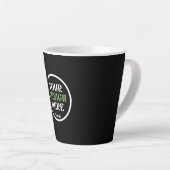 aangepast, uniek, strak & minimalistisch latte mok (Rechterhoek)