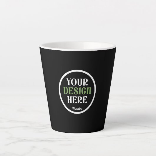 aangepast, uniek, strak & minimalistisch latte mok (Voorkant)