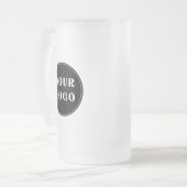 aangepast, uniek, strak & minimalistisch matglas bierpul (Voorkant links)
