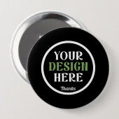 aangepast, uniek, strak & minimalistisch ronde button 4,0 cm (Voorkant /achterkant)