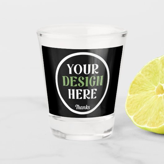 aangepast, uniek, strak & minimalistisch shot glas (Voorkant)