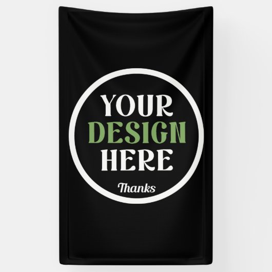 aangepast, uniek, strak & minimalistisch spandoek (Verticaal)