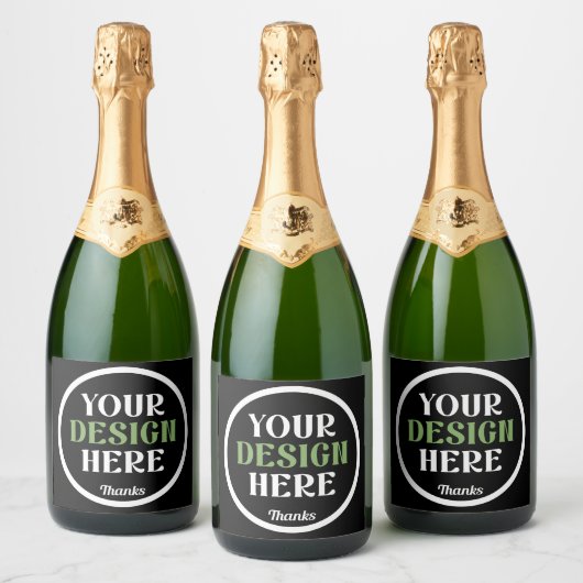 aangepast, uniek, strak & minimalistisch sparkling wijnetiket (Flessen)