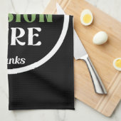 aangepast, uniek, strak & minimalistisch theedoek (Quarter Fold)