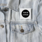 aangepast, uniek, strak & minimalistisch vierkante button 5,1 cm (In situ)