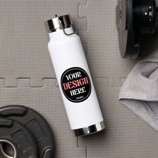 aangepast, uniek, strak & minimalistisch waterfles (Gym (Gedraaid) )