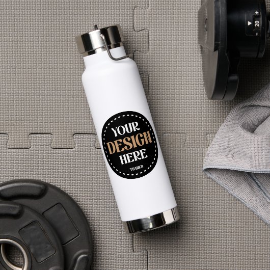 aangepast, uniek, strak & minimalistisch waterfles (Gym (Gedraaid) )