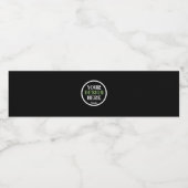 aangepast, uniek, strak & minimalistisch waterfles etiket (Enkel label)