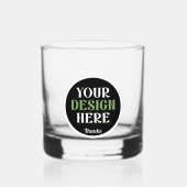 aangepast, uniek, strak & minimalistisch whisky glas (Voorkant)