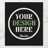 aangepast, uniek, strak & minimalistisch wijn etiket (Enkel label)