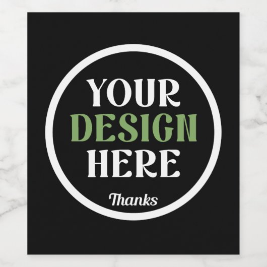 aangepast, uniek, strak & minimalistisch wijn etiket (Enkel label)