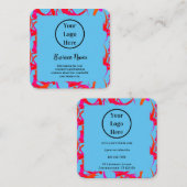 Aangepast Unieke Moderne Abstract Vierkante Visitekaartje (Voorkant / Achterkant)