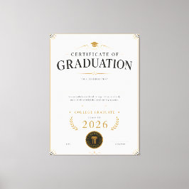 Aangepast universitair diploma 2026 canvas afdruk