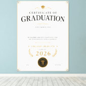 Aangepast universitair diploma 2026 canvas afdruk (Insitu (Houten vloer))
