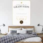 Aangepast universitair diploma 2026 canvas afdruk (Insitu (Slaapkamer))