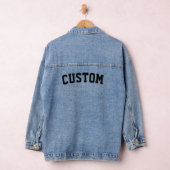 Aangepast University College Letter Cute Cadeau vo Denim Jacket (Hangar)
