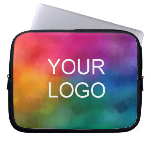 Aangepast Upload hier uw Logo Voeg tekst Sjabloon  Laptop Sleeve