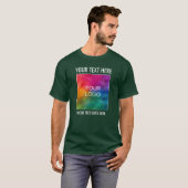Aangepast Upload uw bedrijf Logo Mannen Forest Gre T-shirt (Voorkant volledig)